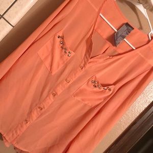 Studded Button Up Blouse